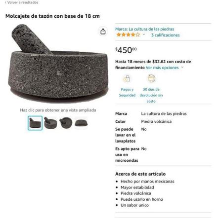Poblanos venden en Amazon utensilios de roca volcánica del Popocatépetl 