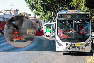Normalistas de Teteles bloquean Bulevar 5 de Mayo; exigen recursos