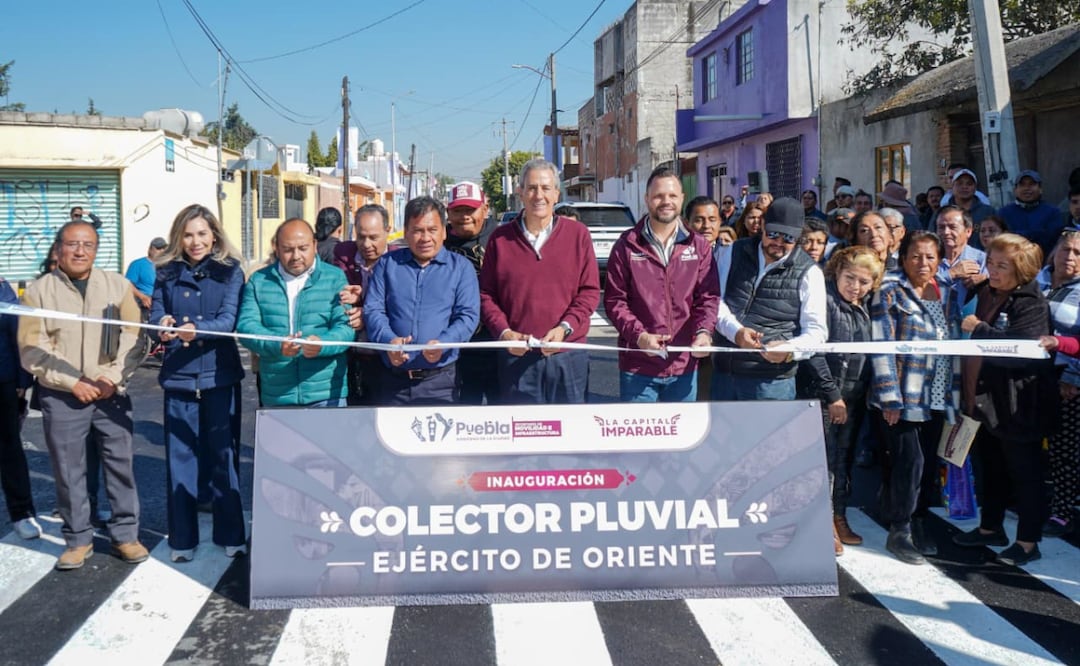 Este colector pluvial cuenta con una longitud de 397 metros y beneficia a más de 28 mil 900 habitantes | Foto: Ayuntamiento de Puebla.