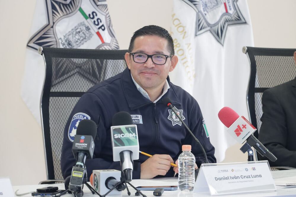 Se informó de la detención de Ronald Antonio N. en la rueda de prensa de la SSP | Agencia Es Imagen para El Universal Puebla