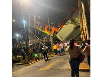 Colapsa estación Olivos, de la Línea 12 del Metro, con todo y vagones