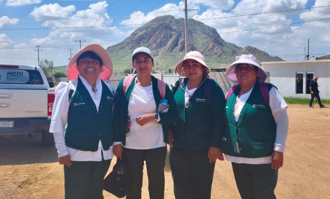 Enfermeros poblanos ayudan a combatir el sarampión en Chihuahua | Foto: Gobierno del Estado.