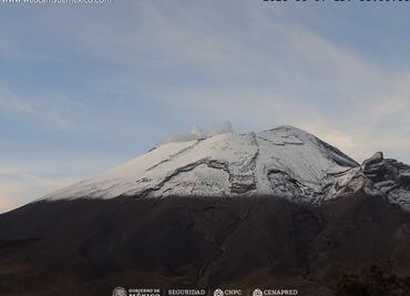 Monitoreo del volcán Popocatépetl, 7 de junio 2021