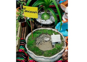 Ahora venden la maceta del socavón en Puebla