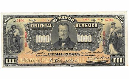 Banco Oriental de México. La historia del dinero mexicano que se emitía en Puebla