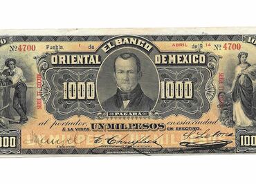 Banco Oriental de México. La historia del dinero mexicano que se emitía en Puebla