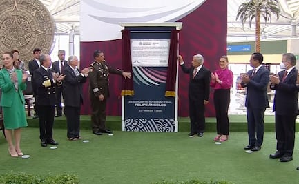 AMLO devela placa y queda inaugurado el Aeropuerto Felipe Ángeles