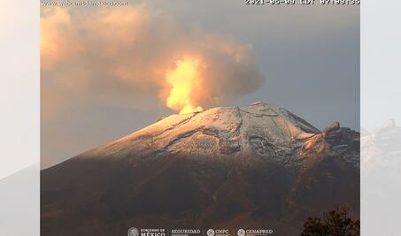 ¿Cómo amaneció el volcán Popocatépetl? 9 de mayo 2021