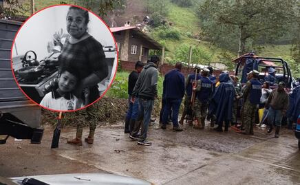 Deslave se lleva a abuelita y nieto en Huauchinango; ella falleció, el niño sigue desaparecido 