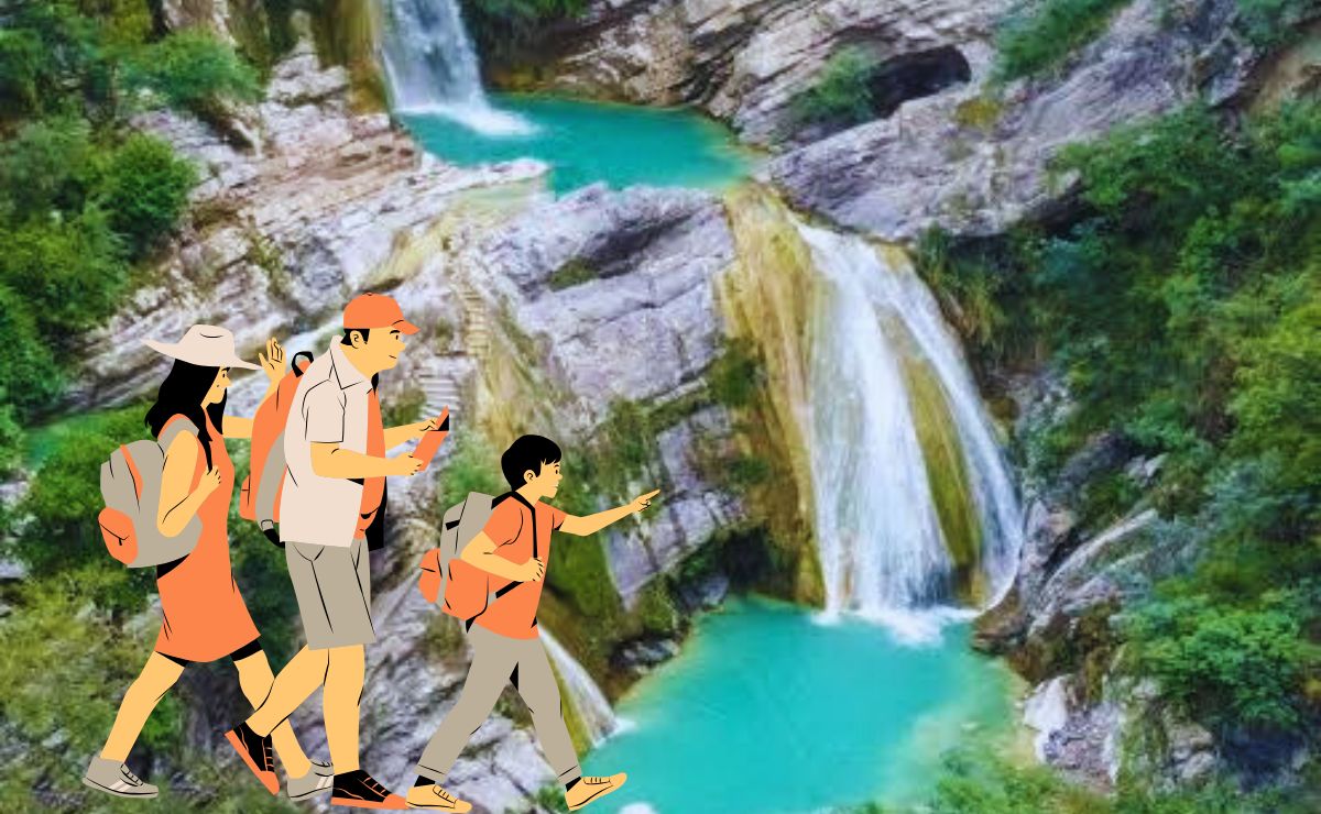 Este es el oasis de agua esmeralda muy cerca de la ciudad de Puebla