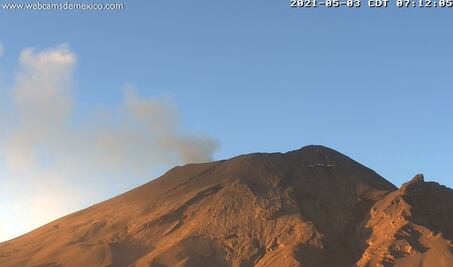 ¿Cómo amaneció el volcán Popocatépetl? 3 de mayo 2021