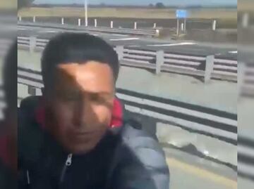 Giro inesperado: ladrón colgado de tráiler resultó ser ciudadano responsable