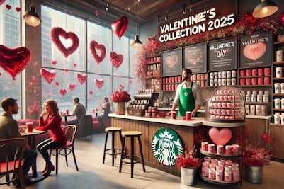 Cuándo sale a la venta la colección de vasos de San Valentín de Starbucks