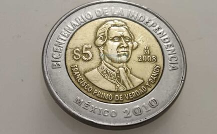 Cuál es la moneda de 5 pesos de Primo de Verdad que se cotiza sobre 300 pesos