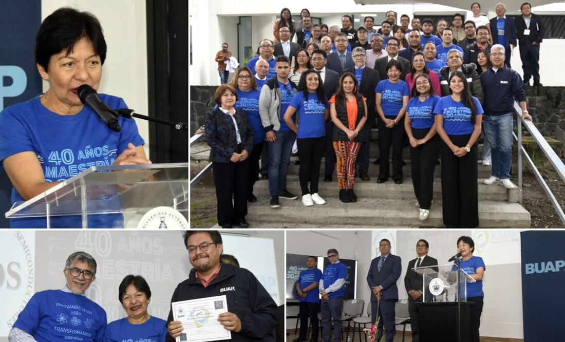 Ceremonia de clausura conmemorativa por el 40 y 20 aniversario, de la Maestría y Doctorado en Dispositivos Semiconductores | Foto: Buap