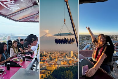 Dinner in the Sky Puebla: la experiencia viral de cenar a 40 metros de altura