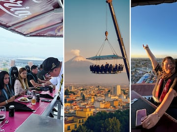 Dinner in the Sky Puebla: la experiencia viral de cenar a 40 metros de altura
