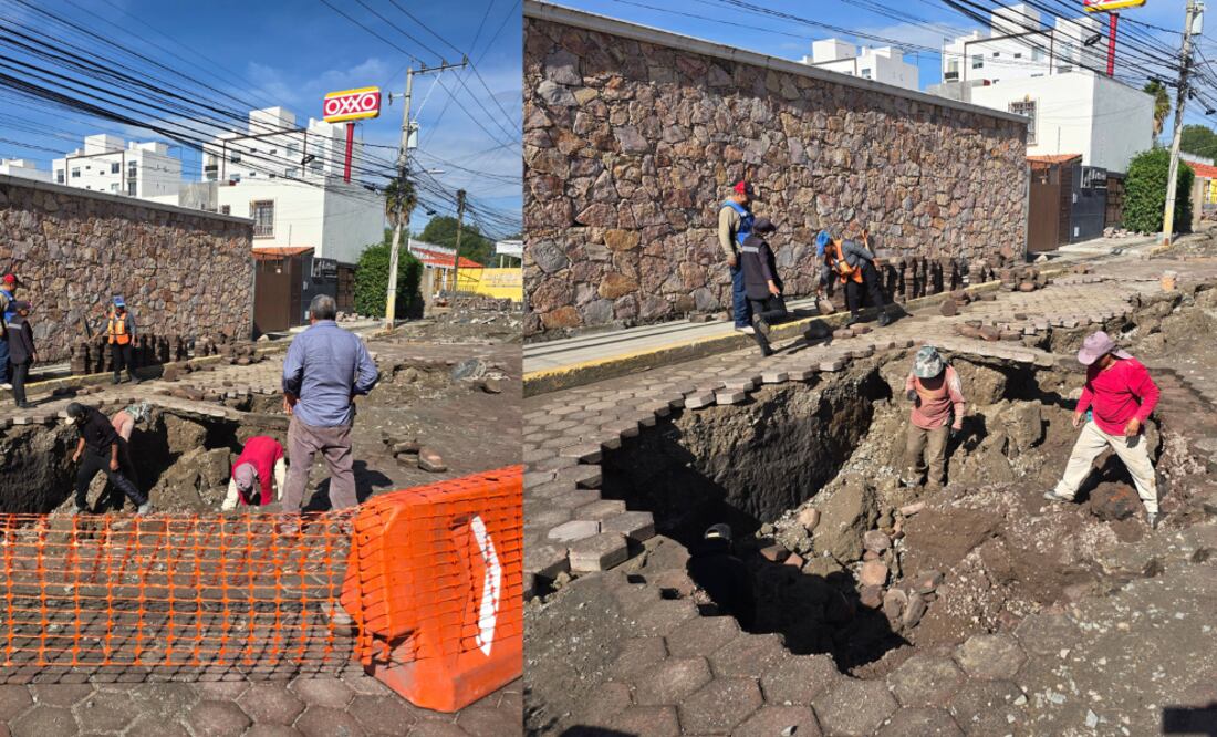 Socavón en San Andrés Cholula / Foto EsImagen