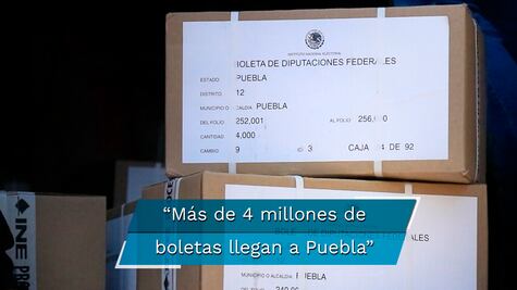 Puebla. Llegaron las boletas electorales para diputados federales del 6 de junio