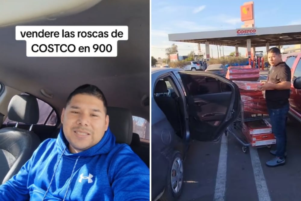 El revendedor de rosca de Reyes de Costco reapareció tratando de vender los productos al doble de su precio original / Foto: Redes Sociales