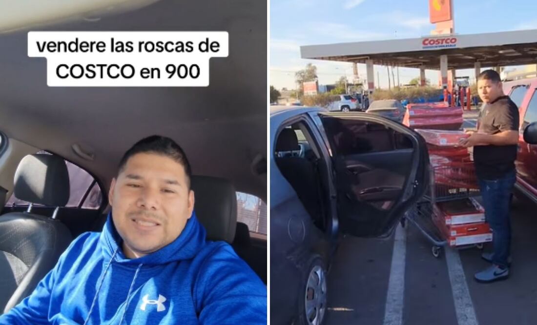 El revendedor de rosca de Reyes de Costco reapareció tratando de vender los productos al doble de su precio original / Foto: Redes Sociales
