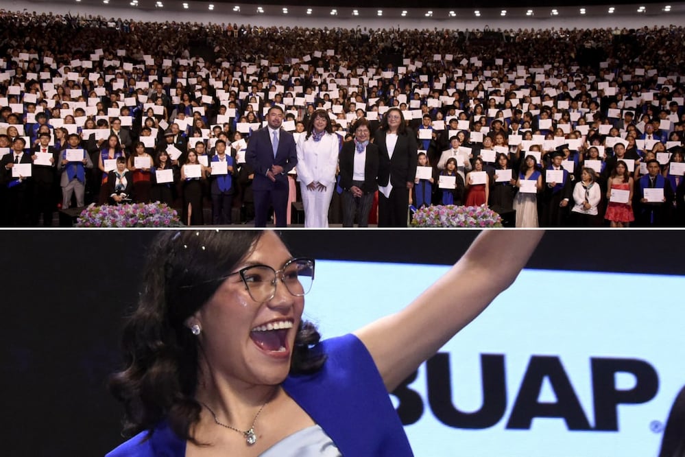 Egresados de la generación 2023-2026 celebran su graduación en el Complejo Cultural Universitario | Foto: Buap