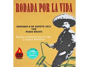 Opositores de Bonafont harán Rodada por la Vida este domingo