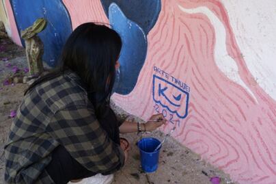 Cómo se hicieron los murales interactivos en el centro histórico de Puebla