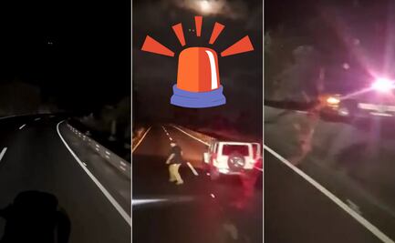 VIDEO Trailero se salva de asalto en la autopista Puebla-Córdoba