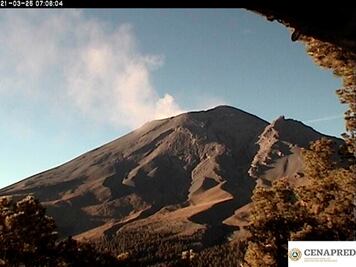 ¿Cómo amaneció el Popocatépetl? 25 de marzo 2021