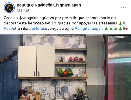 Esferas navideñas de Chignahuapan llegan a set de Venga la Alegría
