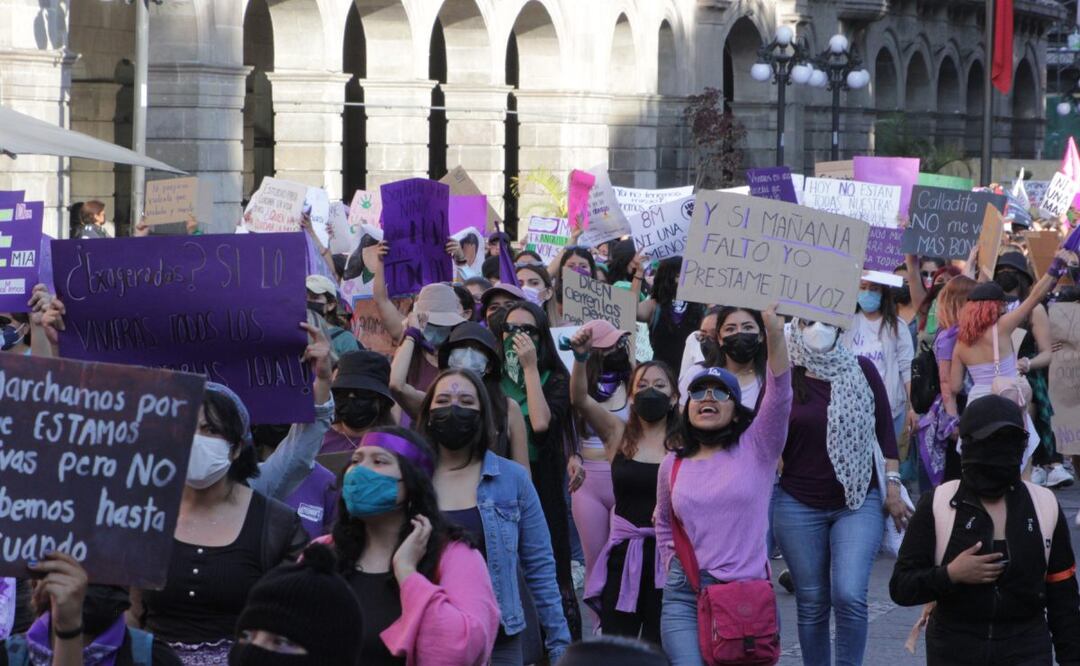 La marcha por el Día Internacional de la Mujer partirá del Paseo Bravo a las 17:00 horas, en la ciudad de Puebla | FOTO: Agencia Es Imagen para El Universal Puebla