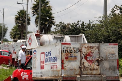 Repartidores de gas en Puebla se unen al paro nacional