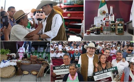 Alejandro Armenta entrega tractores, fertilizantes y becas en Cholula