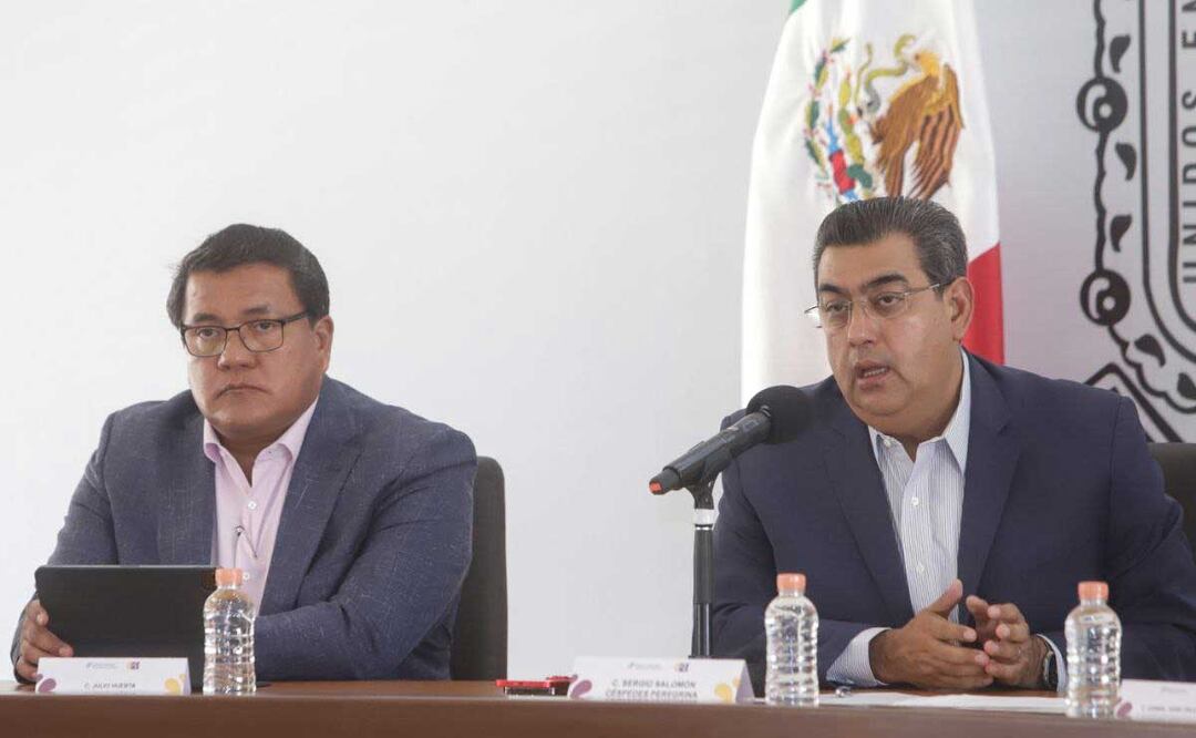 El gobernador Sergio Salomón Céspedes habló sobre los casos de los llamados préstamos gota a gota | foto: agencia Es Imagen para El Universal Puebla