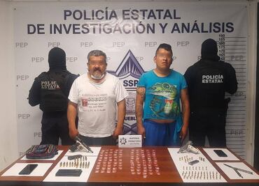 Capturan a dos narcomenudistas y traficantes de armas en San José Chiapa