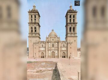 Así era la Catedral de Puebla hace 136 años