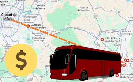 Esto cuesta viajar ahora por la autopista México-Puebla en autobús y vehículo particular