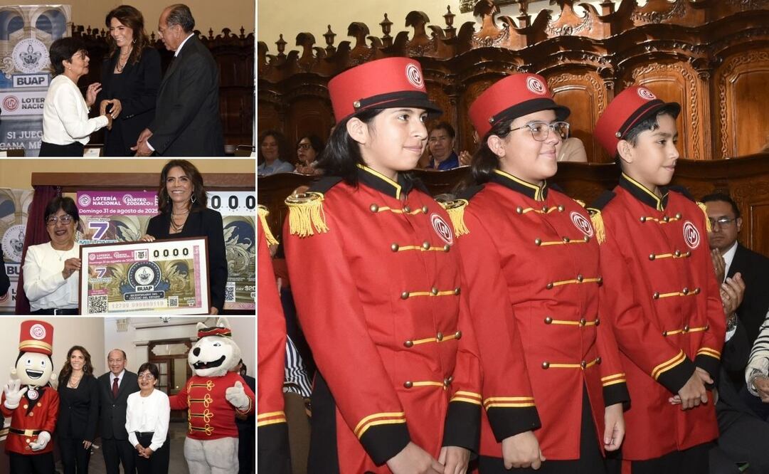 Lilia Cedillo Ramírez, Olivia Salomón Vibaldo y Samuel Aguilar Pala develaron el billete conmemorativo | Foto: Buap