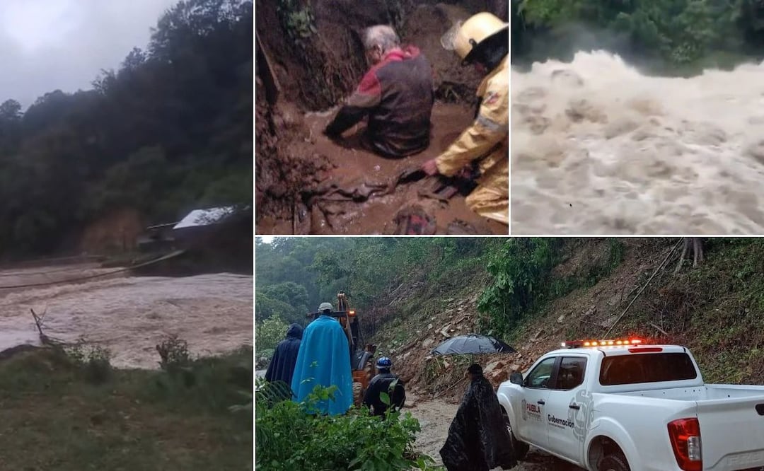 Hay daños en 26 municipios de Puebla por las lluvias y el desbordamiento de ríos | Foto: RRSS