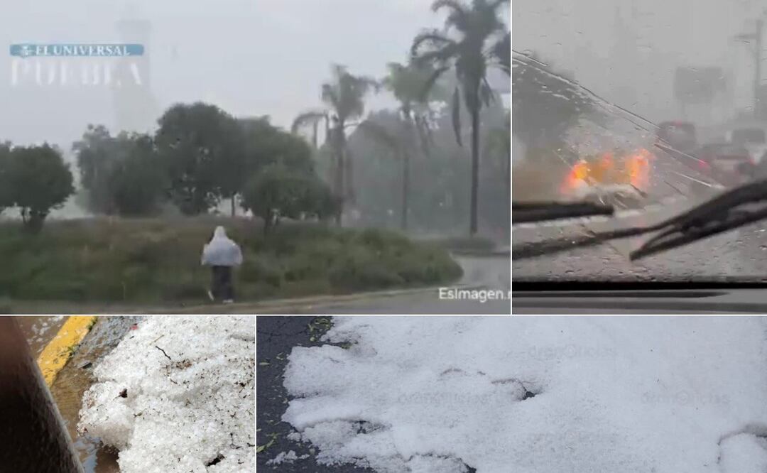 Una granizada se registró en la ciudad de Puebla | Foto: EsImagen