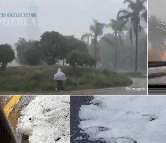 Granizada en Puebla: la ciudad quedó cubierta de hielo tras intensa lluvia