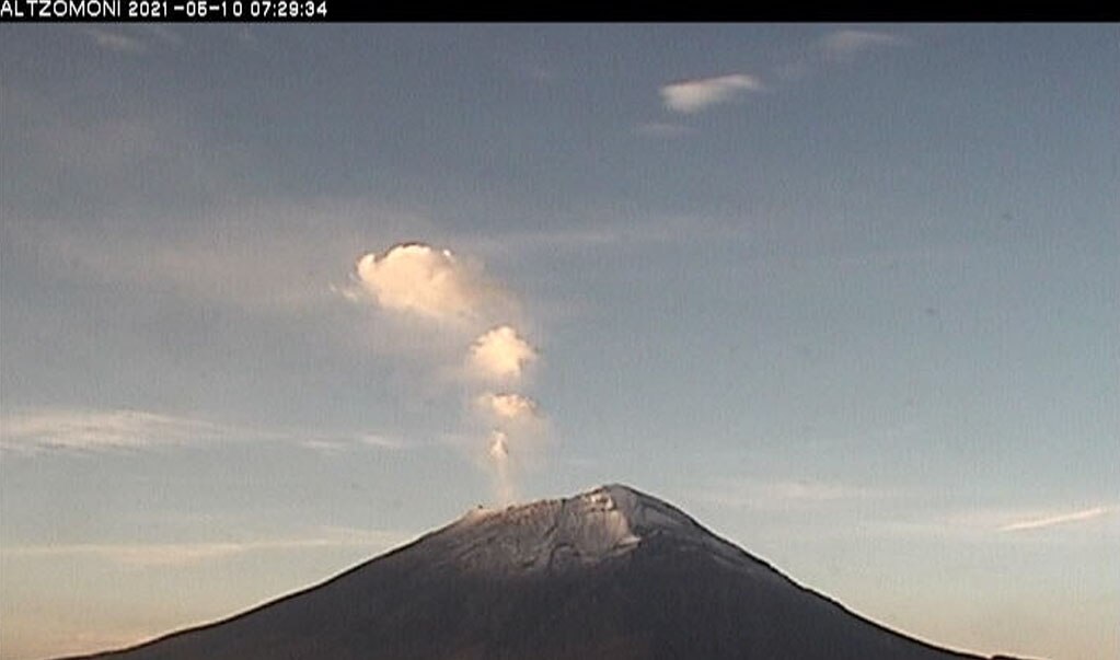 ¿Cómo amaneció el volcán Popocatépetl? 10 de mayo2021