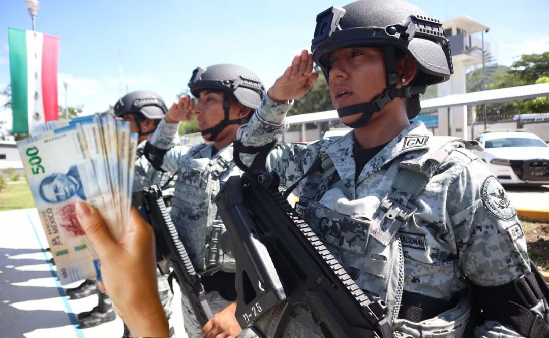 Los elementos de la Guardia Nacional reciben un sueldo mensual de miles de pesos | Foto: EsImagen / Freepik