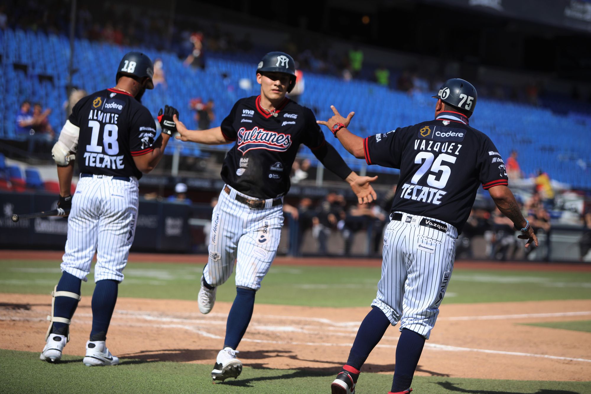 Los Sultanes de Monterrey aseguraron su lugar en los playoffs de la LMB como el primer sembrado de la Zona Norte. 

Foto: Producción El Universal Puebla