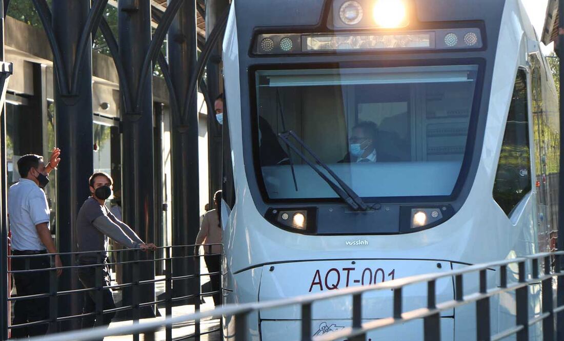 El tren turístico Puebla-Cholula inició su construcción en 2015 con una inversión de mil 571 millones de pesos | Foto: Agencia Es Imagen para El Universal Puebla