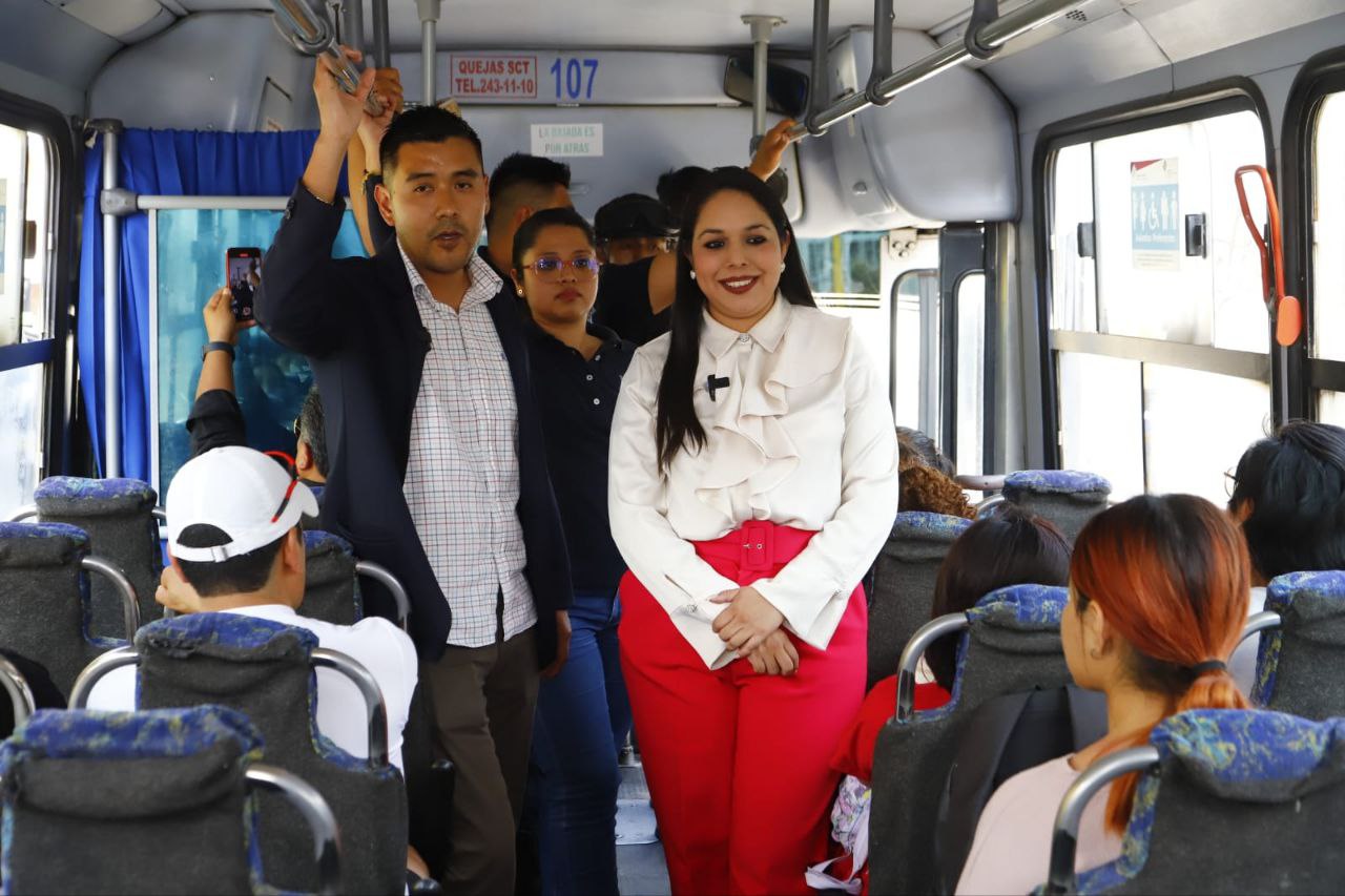 Tonantzin Fernández inicia operativos en transporte público | Foto: Especial
