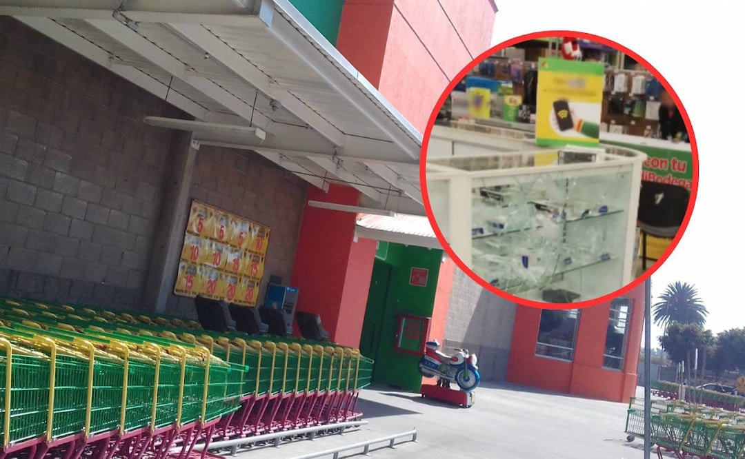 Sujetos armados ingresaron al Aurrerá de Chapulco y se llevaron varias cajas de celulares, pero estaban vacías | Foto: RRSS