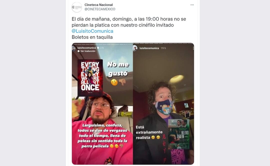 La cuenta parodia hace bromas sobre el recinto cultural. Foto: Captura de pantalla / Twitter
