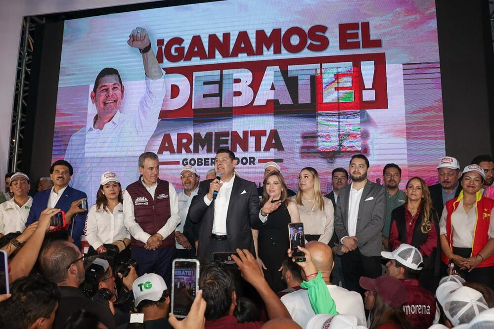 Después del debate, Alejandro Armenta y Lalo Rivera se dijeron ganadores / Foto: EsImagen